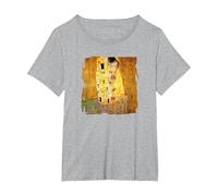 The Kiss by Gustav Klimt T-Shirt, Women's Plus, Heather Grey, 6X