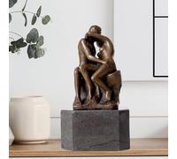 The Kiss by Rodin - Handcrafted Bronze Figurine | Auguste Rodin’s Iconic Lovers Sculpture | Romantic Art Decor for Home, Office & Collectors | Elegant Gift for Art Lovers
