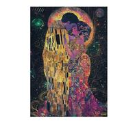 The Kiss Celestial Fantasy Art Nouveau Jigsaw Puzzle for Adults, 300 Piece | Puzzle for Adults: screen-free New Year present, activity for family time.