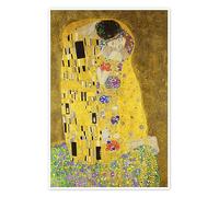 The Kiss (detail) Poster by Gustav Klimt 80 x 120 cm Yellow Wall art Wall decor