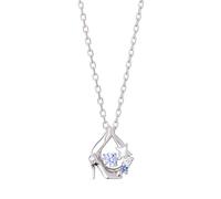 The Kiss DI-SN1400CB Disney Collection Disney Princess Cinderella (Original Box with Message Card) Silver Necklace, Cubic Zirconia