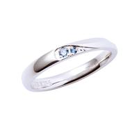 The Kiss DI-SR1500DM-NG Disney Collection Disney Princess Cinderella Women's Silver Ring, Sterling Silver, Diamond