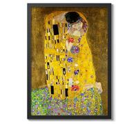 The Kiss - Gustav Klimt, Art Nouveau Print, Framed Wall Art, Famous Paintings, Modern Art Home Decor, Gift Idea, Archival Matte, 50x70cm (Framed) - 50x70cm