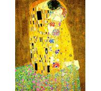 The Kiss Gustav Klimt LARGE Notebook: 8.5" x 11" Lined Journal, College Ruled, 120 Pages