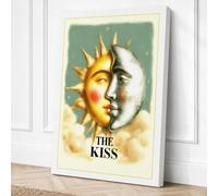 The Kiss Romantic Canvas Wall Art Print 18x12 Inch
