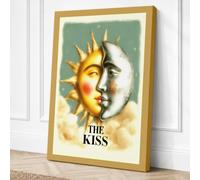 The Kiss Romantic Canvas Wall Art Print 24x16 Inch