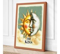 The Kiss Romantic Canvas Wall Art Print 36x24 Inch