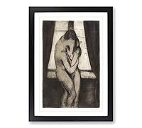The Kiss Vol.1 by Edvard Munch Framed Print | A2 Black Framed Wall Art | Ready to Hang | Modern Nature Picture | Living Room Bedroom Lounge Office
