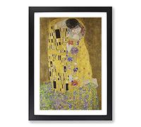 The Kiss Vol.2 by Gustav Klimt Framed Print | A2 Black Framed Wall Art | Ready to Hang | Modern Historical Picture | Living Room Bedroom Lounge Office