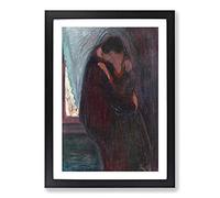 The Kiss Vol.3 by Edvard Munch Framed Print | A2 Black Framed Wall Art | Ready to Hang | Modern Nature Picture | Living Room Bedroom Lounge Office