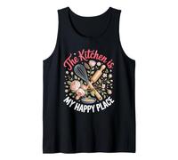 The Kitchen is My Happy Place Baking Baker Cake Tank Top
