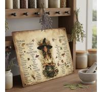 The Kitchen Witch’s Guide Sign, Kitchen Witchery Metal Decor, Witches and Herbal Guide Recipes Wall Decor of Rituals & Magic, Witchcraft Gift for Women Daily Spiritual Practice, 7.9x11.8'' (2pcs)