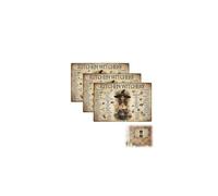 The Kitchen Witch's Guide Sign, Kitchen Witchery Metal Decor, Witches and Herbal Guide Recipes Wall Decor, Rustic Antique Decorations Witch Knowledge Sign Witchcraft Gifts for Women (Brown 3pcs)