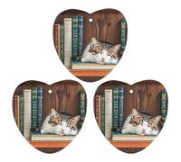 The Kitten Sleeps Car Air Freshener, 3 Pcs Love form Hanging Air Freshener Cards, Long Lasting Fragrance Scented Cards for Car, Home, Office White-style