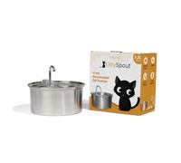 The KittySpout Stainless Steel Cat Drinking Fountain, 3.2L/108oz