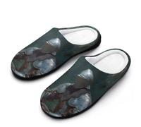 The Knight And Skull in Forest House Slippers for Men Cotton 9-10