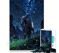 The Knight Under The Stars Jigsaw Puzzles 1000 Piece for Teenagers Improve Memory Relaxing Fun Sharp Edge Unique Gift (38x26cm)