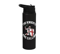 The Knights are Calling Renaissance Festival Knight Templar Stainless Steel Insulated Water Bottle