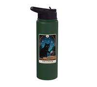 The Knock Cat Tarot Card Stainless Steel Insulated Water Bottle
