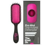 The Knot Dr. Detangle Hair Brush | Mini Hair Brush for Travel & Travel Essentials | FLEXALITE™ Bristles Help Reduce Breakage & Eliminate Knots - Pro Mini Fuchsia Pink