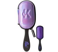 The Knot Dr. Pro Detangle Hair Brush, Holographic Periwinkle Headcase | Flexalite Bristles Help Reduce Breakage and Eliminate Tangles on Wet or Dry Strands, Travel Essentials