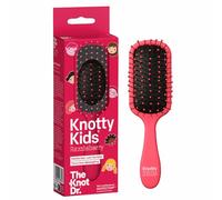The Knot Dr. Toddler Hair Brush | Detangling Brush for Curly, Thick or Straight Hair | FLEXALITE™ Bristles Help Reduce Breakage & Tangles, Knotty Kids, Razzleberry Red