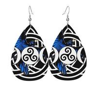 The Knot Morrigan Triple Goddess Crow Earrings Creative Leather Earring Fashion Earring For Beach Women