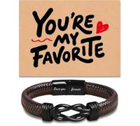 The Knot of Love Mens Bracelet Unique Birthday Gifts for Men Husband Boyfriend Son Grandson for Anniversary Christmas Valentines Day Father's day... The Love Between Us Always Linked Together, 7.5 in