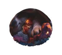 The Koala Family L Shower cap with double layer waterproof fabric, suitable for bathing and skin care