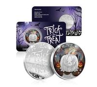 The Koin Club Halloween Trick or Treat Silver Medal Coin Pumpkin Design 2025