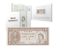 The Koin Club Her Majesty Queen Elizabeth II Royal Hong Kong Commemorative 1 Cent Banknote