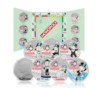 The Koin Club Monopoly 90th Anniversary 2025 Commemorative Silver Coin Set in Collector Folder