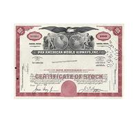 The Koin Club Pan American World Airways First Worldwide Flying Airline 100 Share Certificate