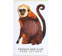 The Konjac Sponge Co Mini Pore Refiner Rainforest Monkey with French Red Clay to Cleanse and Exfoliate