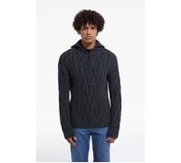 The Kooples Cable Wool Camper Neck Sweater Black Dark Grey size S | Sweaters Outlet | Men | Black S