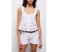 The Kooples Denim Shorts With English Embroidery White size 38 | Shorts Outlet | Women | White 38