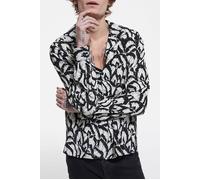 The Kooples Feather Print Shirt Off White / Black size XS | Casual Shirts Outlet | Men | White XS