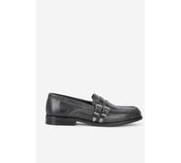 The Kooples Leather Moccasins With A Disturbed Effect Black size 36 | Loafers Outlet | Women | White 36