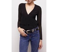 The Kooples Long-sleeved Top With A V-neck Black size 34 | Blouses Outlet | Women | White 34