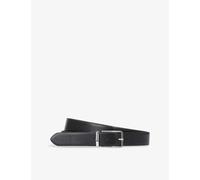 The Kooples Mens Black Logo-engraved Buckle Leather Belt S