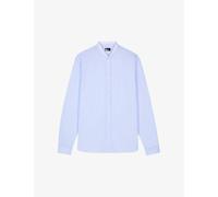 The Kooples Mens Blue White Officer-collar Stripe Cotton Shirt L