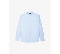 The Kooples Mens Light Blue Officer-collar Regular-fit Cotton Shirt L