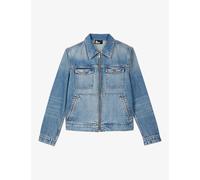 The Kooples Mens Medium Blue Patch-pocket Mid-washed Denim Jacket S