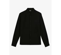 The Kooples Mens The Kooples Classic-Collar Regular-Fit Woven Shirt Black XL