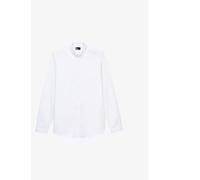 The Kooples Mens The Kooples Curved-Hem Slim-Fit Cotton Shirt Whi01 S