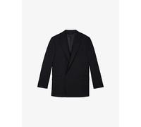 The Kooples Mens The Kooples Double-Breasted Notch-Lapel Wool Blazer Dark Navy 42