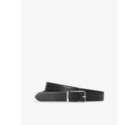 The Kooples Mens The Kooples Logo-Engraved Buckle Leather Belt Black L