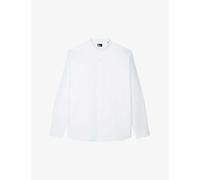 The Kooples Mens White Officer-collar Regular-fit Cotton Shirt M