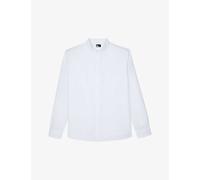 The Kooples Mens White Officer-collar Regular-fit Oxford-cotton Shirt L