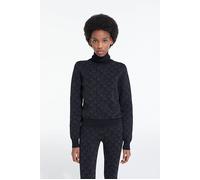 The Kooples Mock Neck Sweater In All Over Logo Jacquard Black Dark Grey size 36 | Sweaters Outlet | Women | Black 36